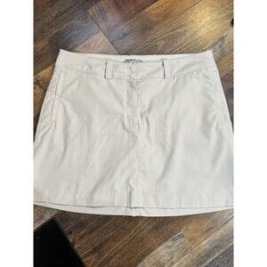 Nike Golf Women's Skirt Size 14 Belt Loops Button Fly Zipper Fly Beige